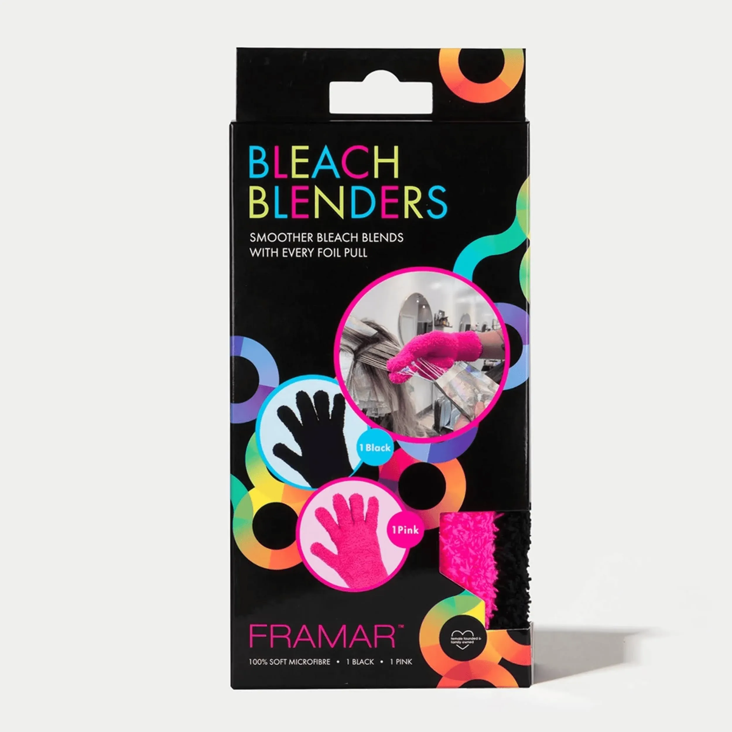 Framar Bleach Blender Microfiber Gloves - Hair Dye Gloves, Pink Gloves for Hair ...