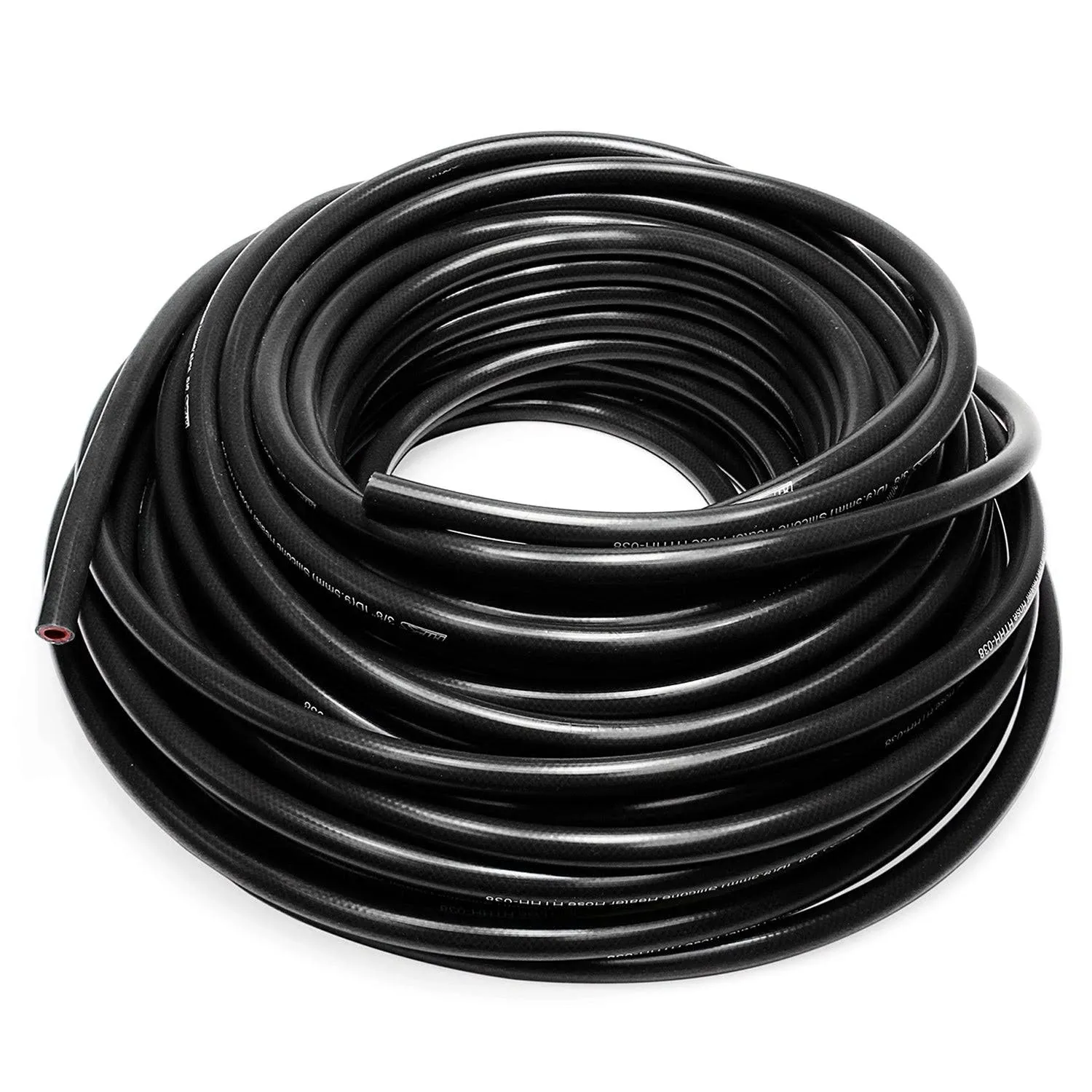 HPS High Temp 3/4 inch ID (19mm) Reinforced Silicone Heater Hose Black - 10 Feet Roll