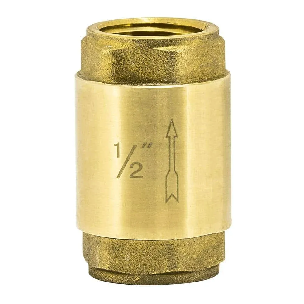 Ez-flo 20401lf 1/2" IPS Brass In-Line Check Valve