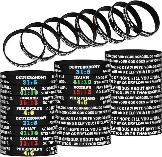 Bible Verse Bracelets Christian Scripture Bracelets Bulk Rubber Religi