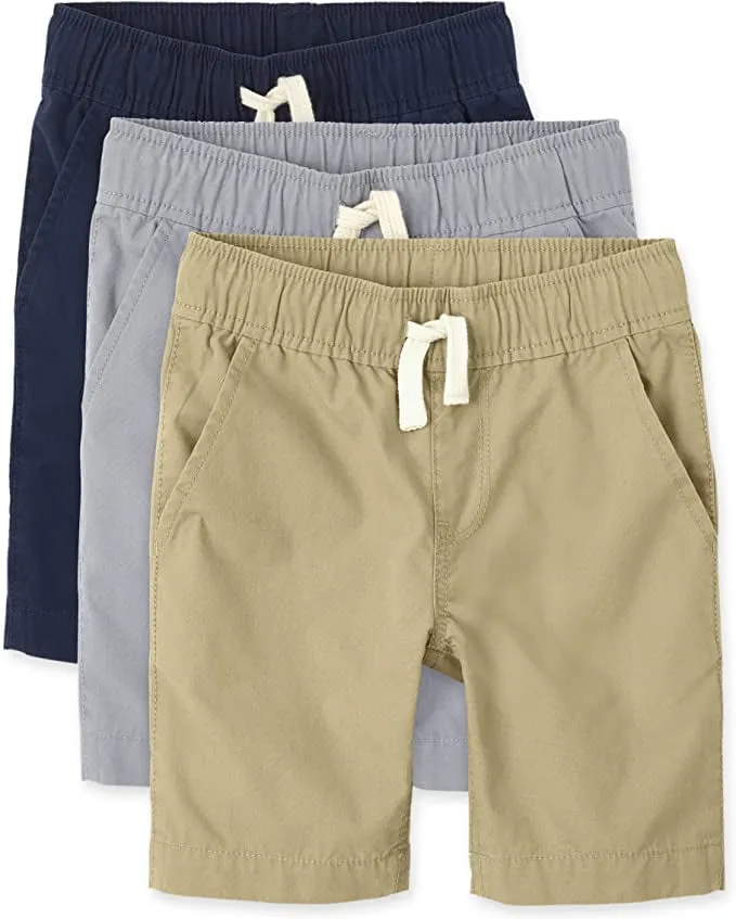 Boys Pull On Jogger Shorts 3-Pack - Multi clr