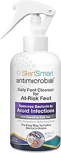 SkinSmart Daily Foot Cleanser for At-Risk Feet, Removes Bacteria to Help Avoid Infections, 8 ounce Spray