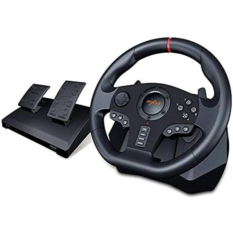 PXN PC Racing Wheel, V900 Universal Usb Car Sim 270/900 Degree Race Steering Wheel with Pedals for Xbox One, Xbox Series X/S, PS3, PS4, Switch, Android TV (Used - Like New)