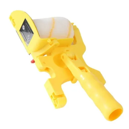 HEMOTON Roller Paint Brush Seamless Trimmer Tool Side Brush Wall Paint Roller Brush for Home (Yellow)