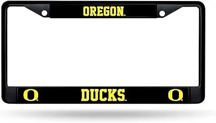 Rico Industries NCAA  Arkansas Razorbacks Black Game Day Black Chrome Frame with Printed Inserts 12 x 6 Car/Truck Auto Accessory