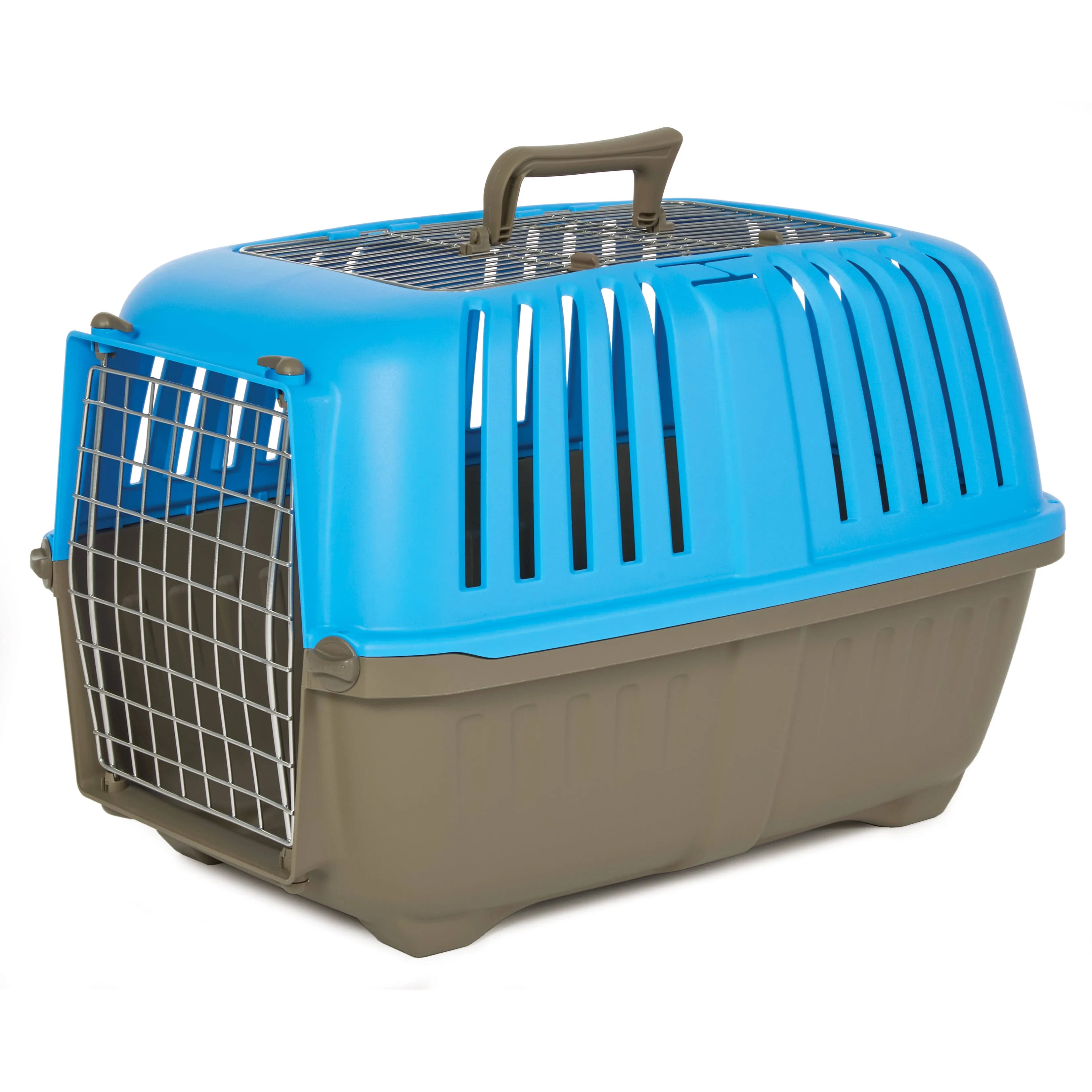 MidWest Homes for Pets Spree Travel Pet Carrier, Dog Carrier Features Easy Assembly and Not The Tedious Nut & Bolt Assembly of Competitors, Blue, 24-Inch Small Dog Breeds (1424SPB)