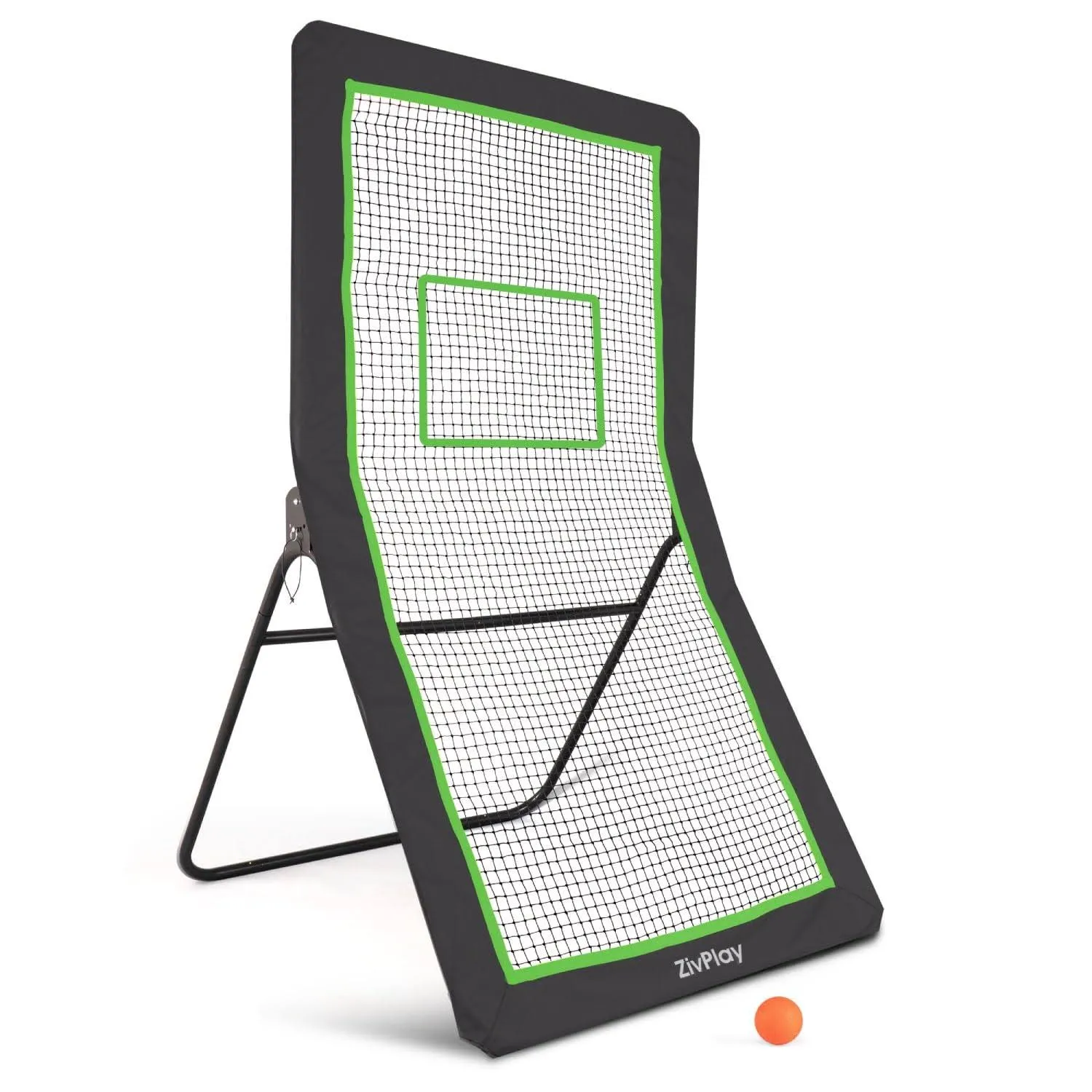 Lacrosse Rebounder for Backyard Lacrosse Bounce Back Net Volleyball Rebounder Net 4 x 7 ft for Lax and Volleyball Practice Five Rebound Angles Includes Ball