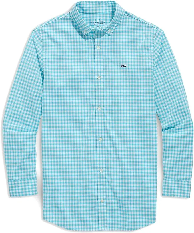 vineyard vines Boy's Arawak Gingham Performance Shirt (Toddler/Little Kids/Big Kids)