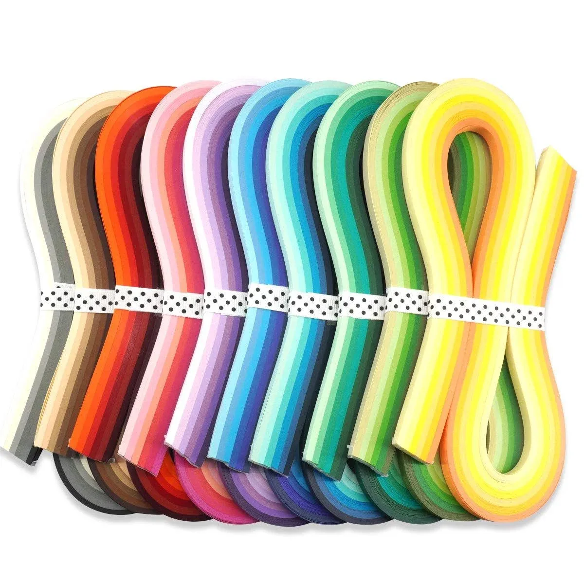 JUYA Multi-Color Paper Quilling Strips Set 60 Colors 10 Packs 54cm Length Paper ...