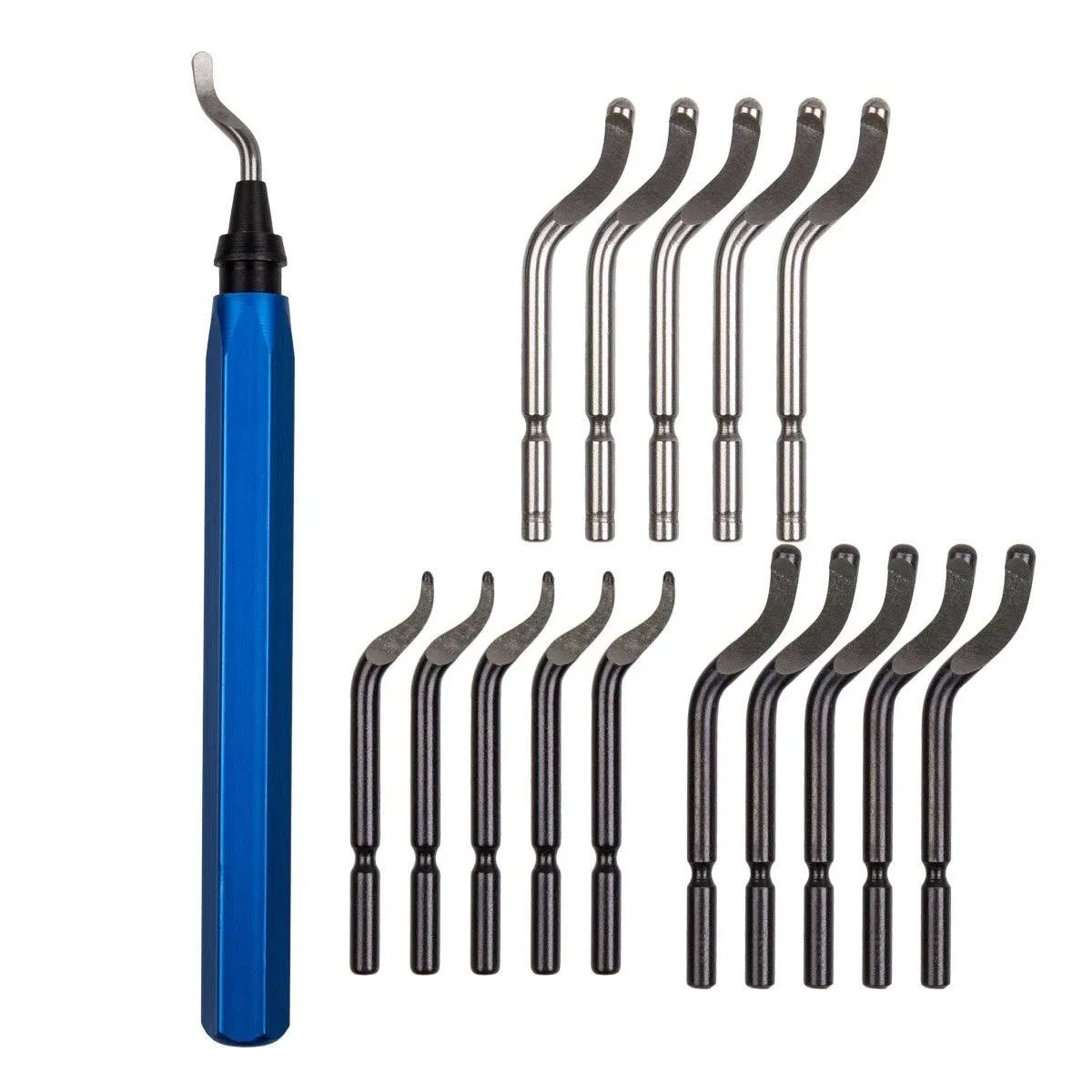 15x Hex Deburring Rotary Cutter Hole Wood Metal Cutting Repair Removal Tool Set