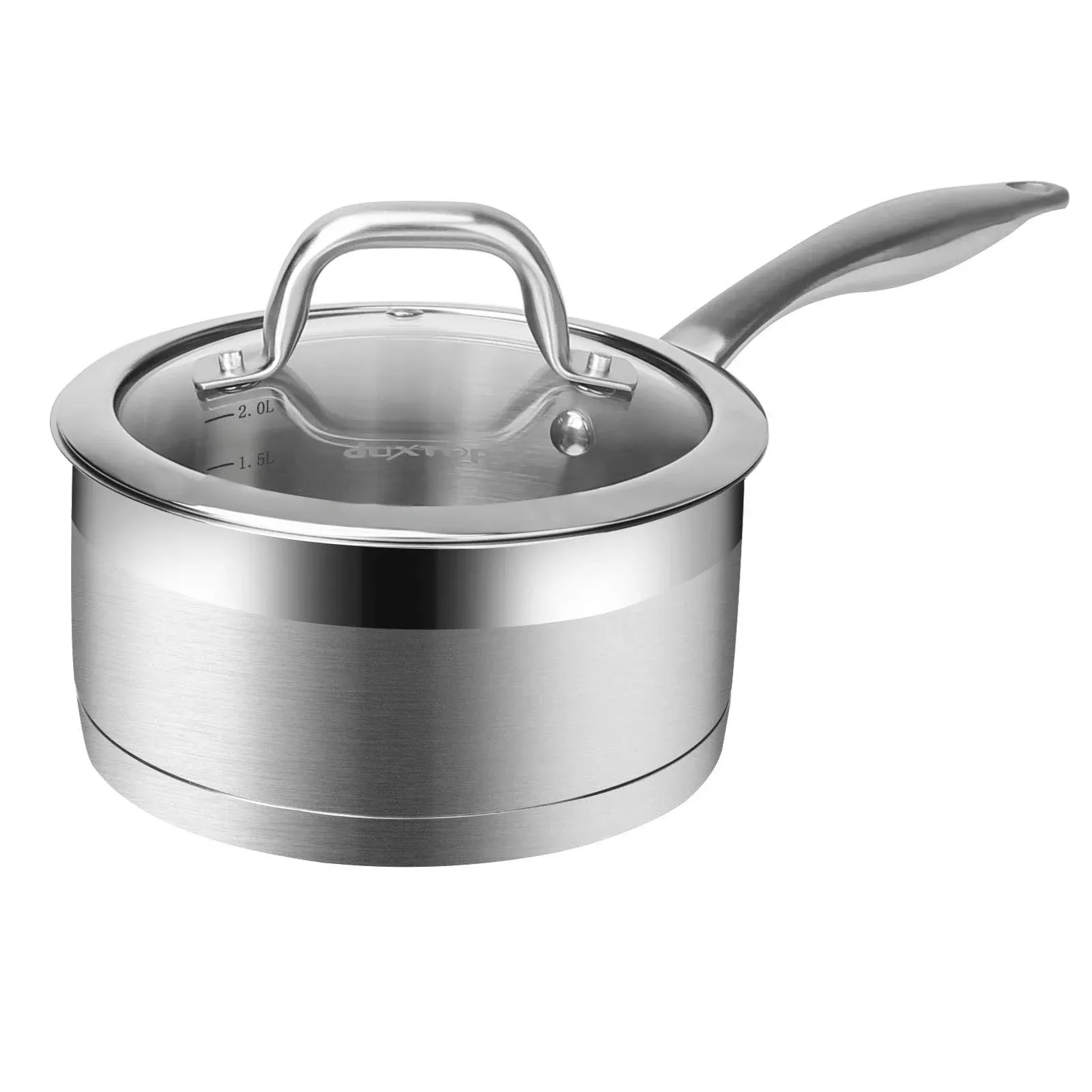 Duxtop Professional Stainless Steel Sauce Pan with Lid, Kitchen Cookware ...