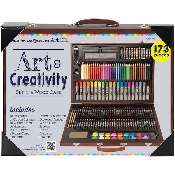 AOO53173MB Creativity Wood Case Art Set