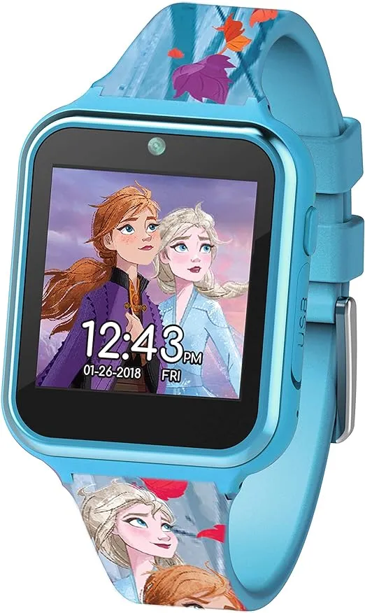 Accutime Kids Disney Frozen Smart Watch with Camera for Kids and Toddlers - Interactive Smartwatch for Boys & Girls with Games, Voice Recorder, Calculator, Pedometer, Alarm, Stopwatch