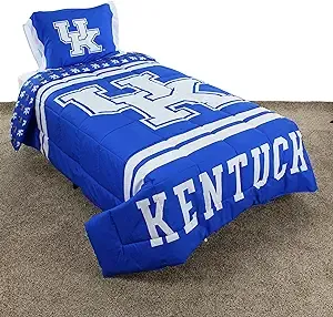 College Covers Everything Comfy Kentucky Wildcats Reversible Big Logo Soft and Colorful Comforter, Queen