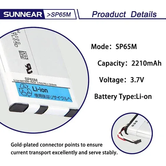 SP65M 3.7V 2210mAh Battery Replacement for Sony PlayStation PS Vita PCH-1001 PCH-1101 1003 1103 Battery with Tools