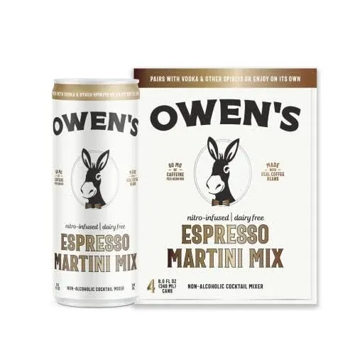 Owen's Craft Mixers Espresso Martini Mix Cocktail Mixer (4 x 8 fl oz)