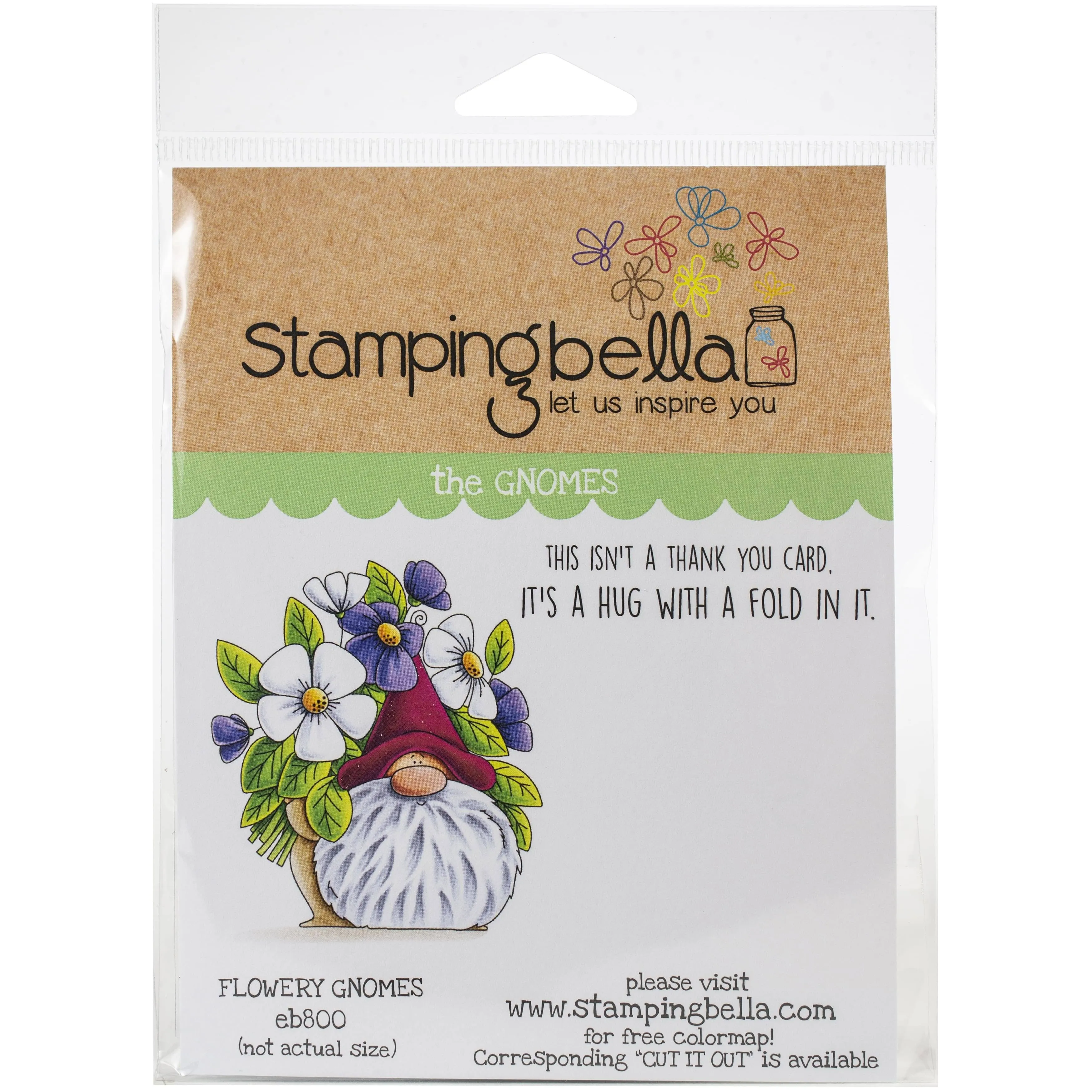 Stamping Bella Cling Stamps - Flowery Gnome