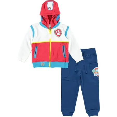 Paw Patrol Ryder Character Big Face 2 PACK Zip-up Hoodie and Jogger Pants- Ryder Costume Hoodie Set Ryder  3T