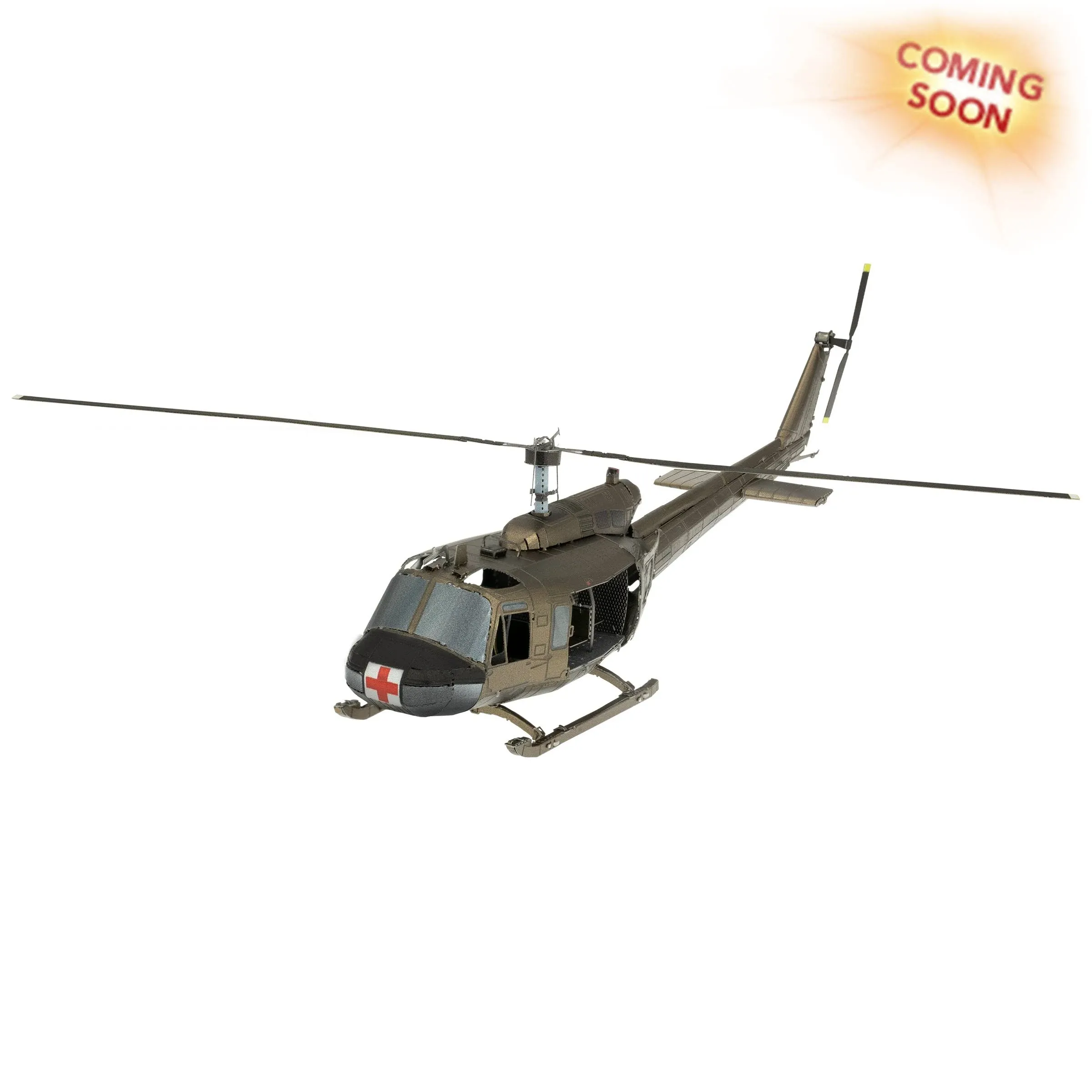 Fascinations Metal Earth UH-1 HUEY HELICOPTER (1:80 Scale) 3D Steel Model Kit