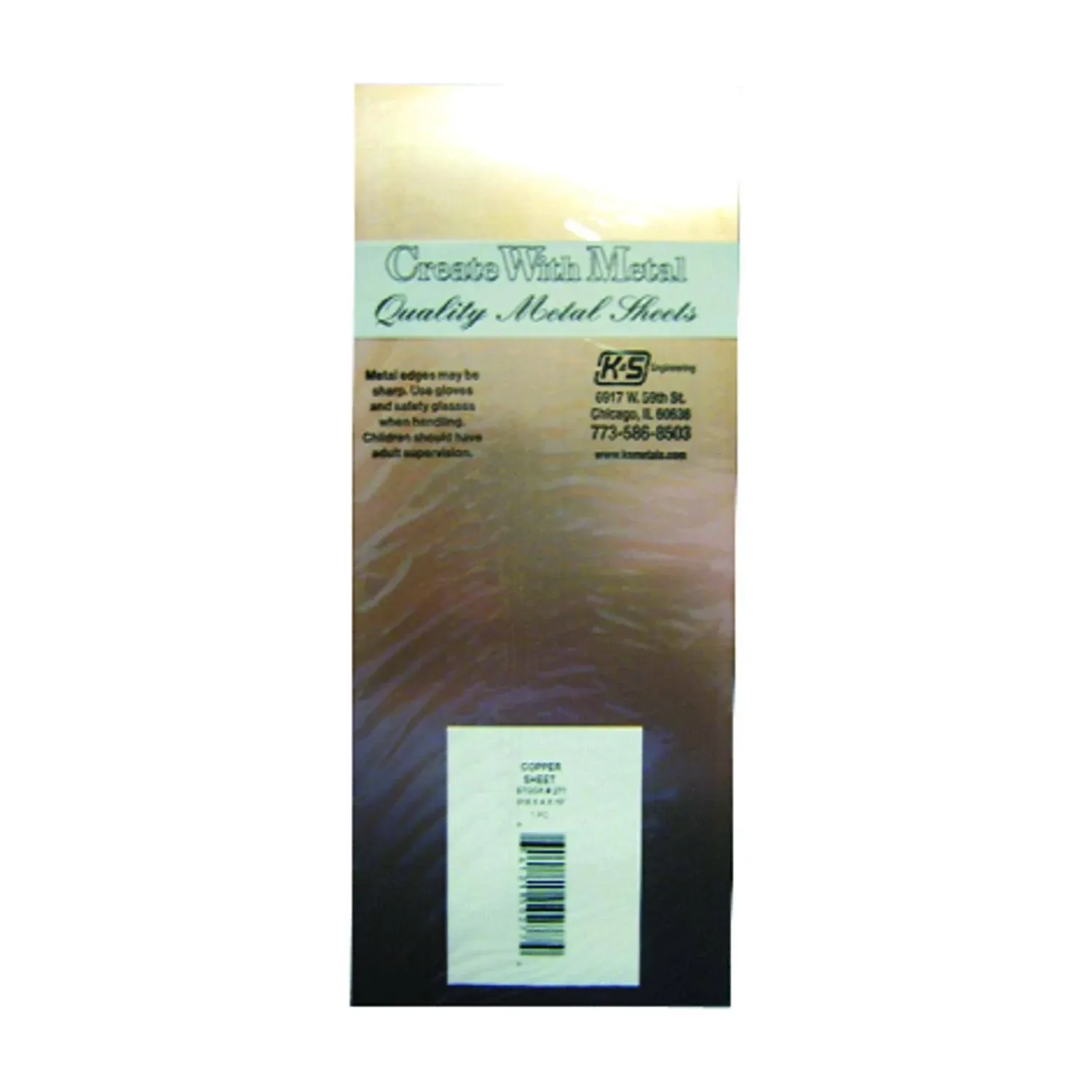 K & S 277 4 x 10 in. Copper Sheet Metal