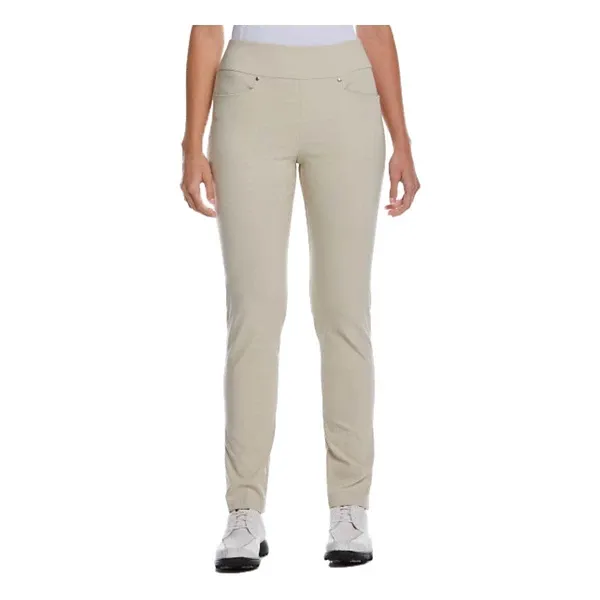 Women's PGA Tour Pull-On Golf Chino Pants 2XLarge Silver Lining