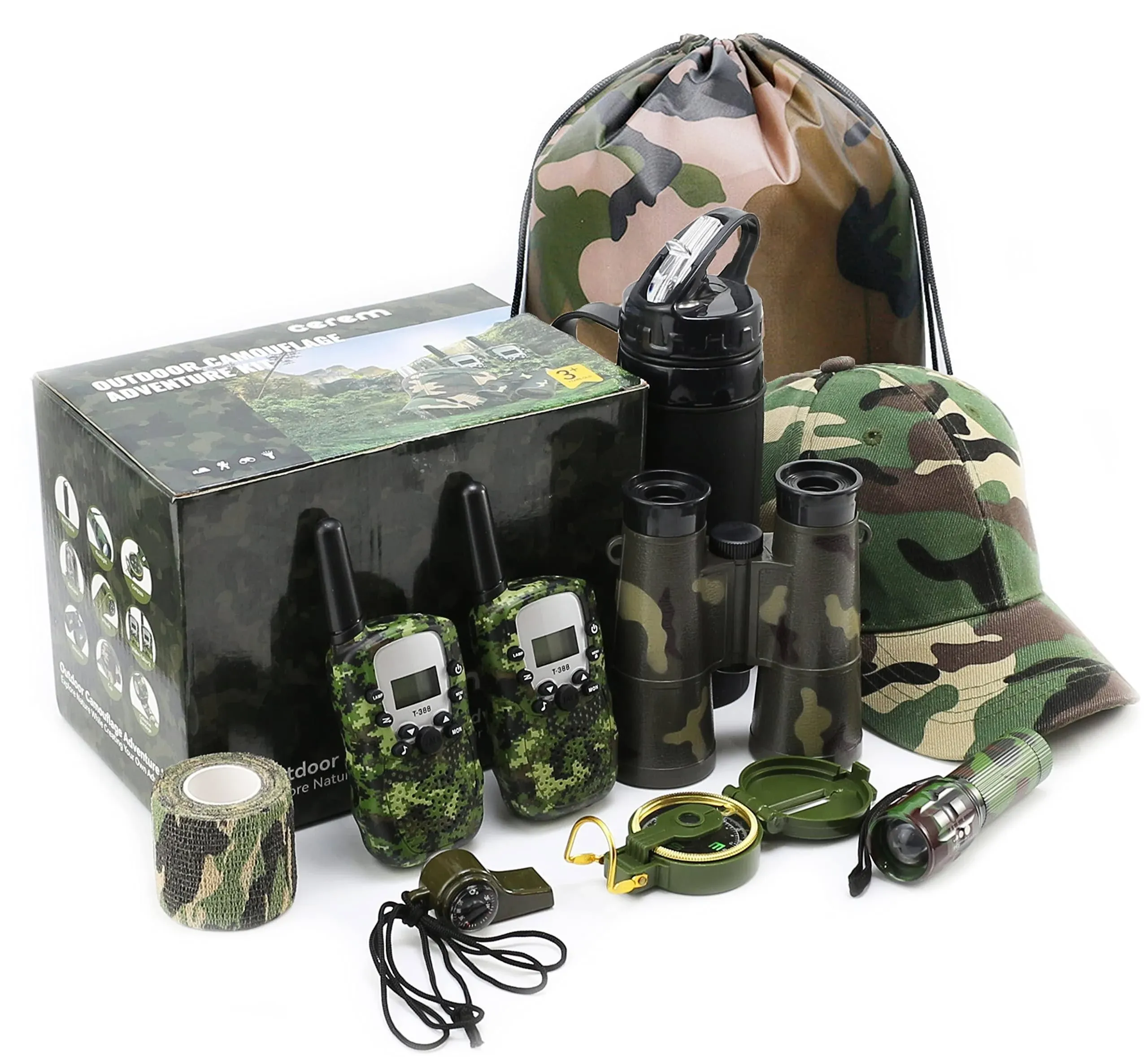 Cerem Outdoor Adventure Kit for Kids – Premium Camouflage Camping Gear with ...