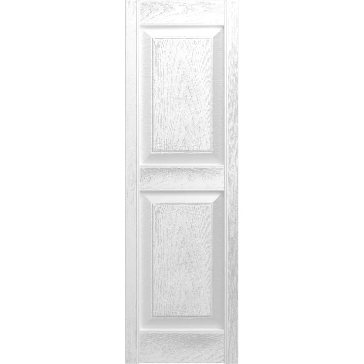 Ekena Millwork Lifetime Quickship Two Equal Panels 14.75-in W x 43-in H Bright White Raised Panel Exterior Shutters (2-Pack)