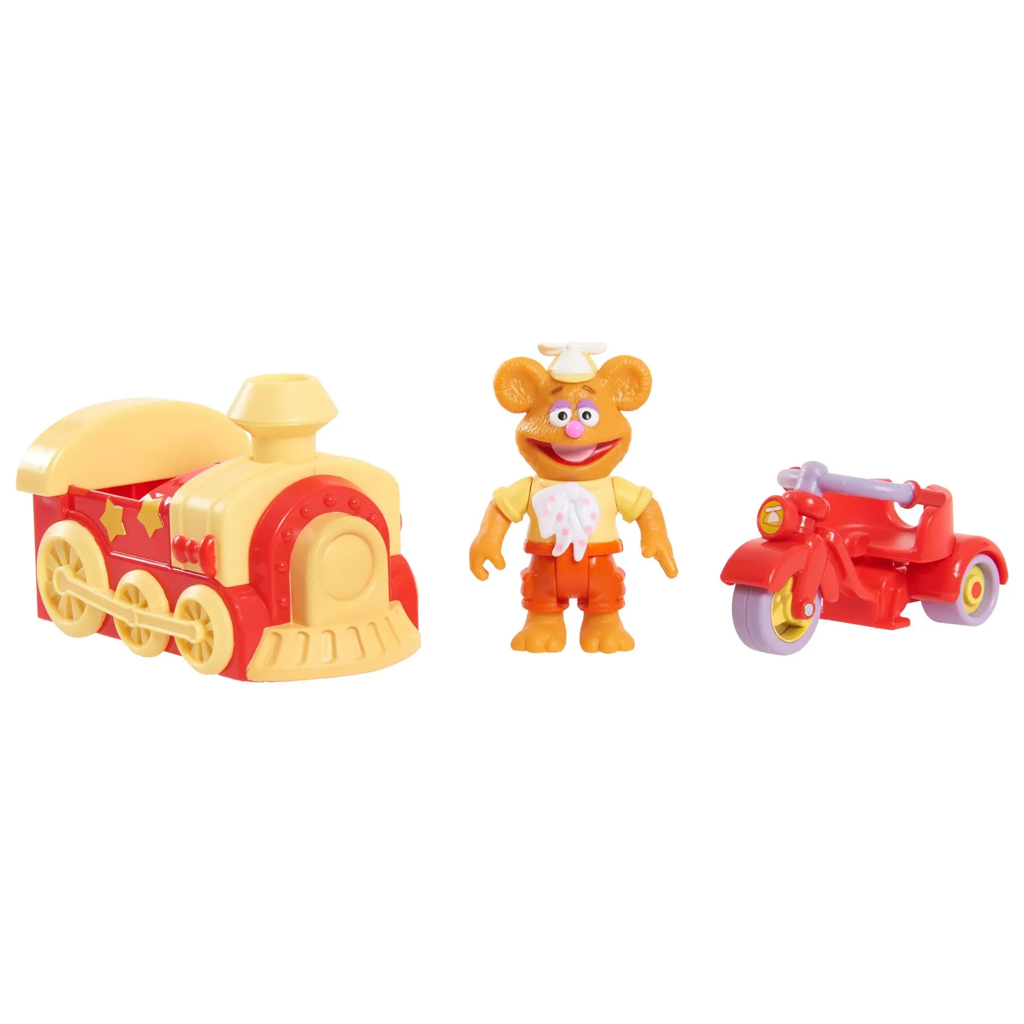 Disney Junior Muppet Babies Fozzie Trike &amp; Train Exclusive 2.5-Inch Figure &amp; Vehicle