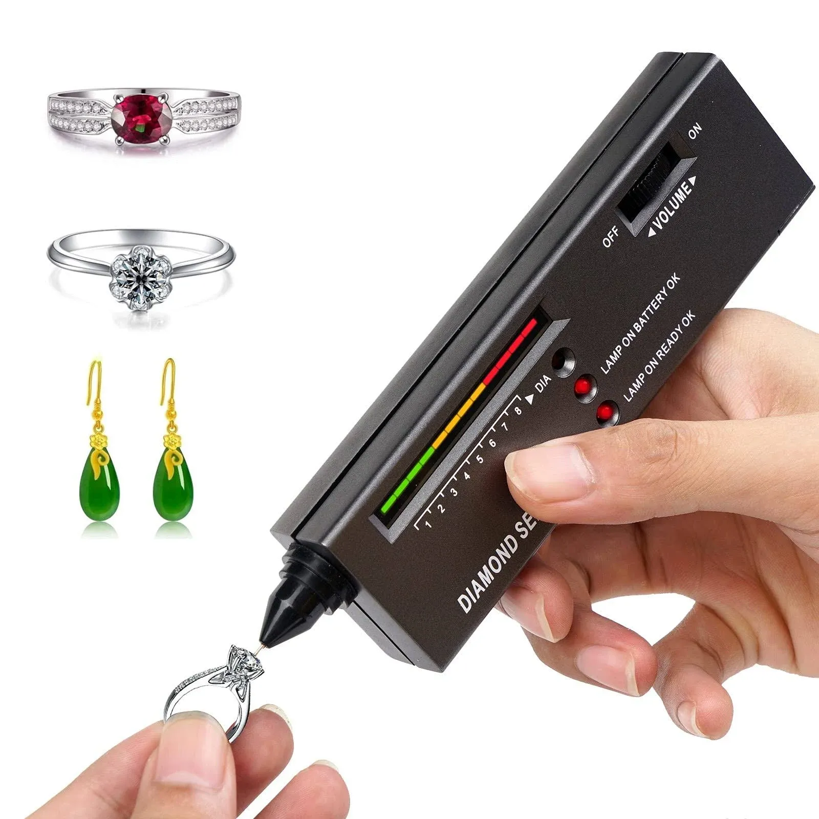 Dupeakya Professional Diamond Selector II, Gem Tester Pen Portable Electronic ...