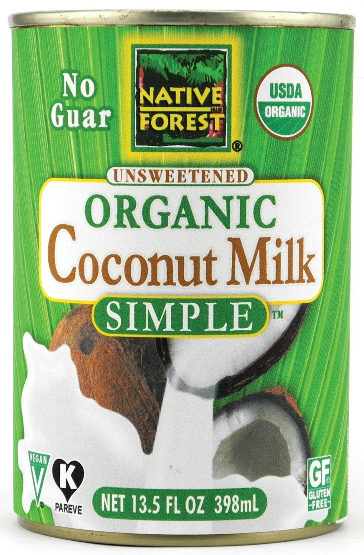 Native Forest Simple Organic Unsweetened Coconut Milk, 13.5 fl. oz. Pack of 3