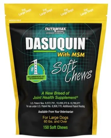 Nutramax Dasuquin with MSM Joint Health Supplement for Large Dogs - With Glucosamine, MSM, Chondroitin, ASU, Boswellia Serrata Extract, and Green Tea Extract, 84 Soft Chews