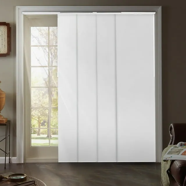 CHICOLOGY Blinds for Sliding Glass Doors , Temporary Wall , Closet Curtain , Room Door, Room Divider , Vertical Blinds , Door Blinds ,Movie Night Ivory (Blackout) W:46-86 x H:Up-to 96 inches