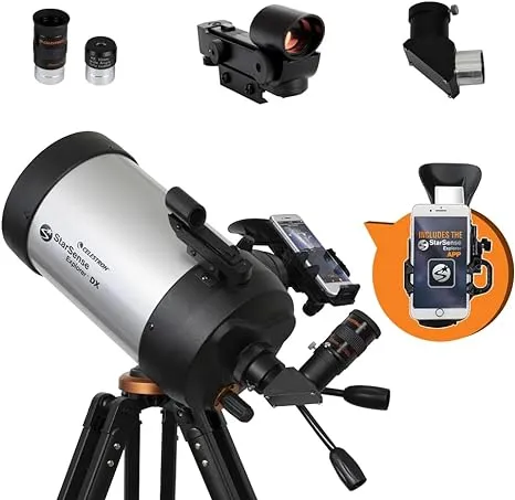 Celestron – StarSense Explorer DX 5” Smartphone App-Enabled Telescope – Works with StarSense App to Help You Find Stars, Planets & More – Schmidt-Cassegrain Telescope – iPhone/Android Compatible