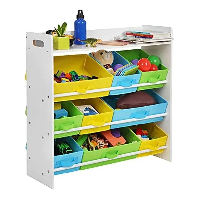 SONGMICS Toy Organizer and Storage Bins, Kidas Toy Storage Unit with 9 Removable ...