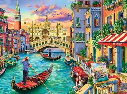 Buffalo Games - Image World - Sights of Venice - 1000 Piece Jigsaw Puzzle for Adults Challenging Puzzle Perfect for Game Nights - Finished Puzzle Size is 26.75 x 19.75