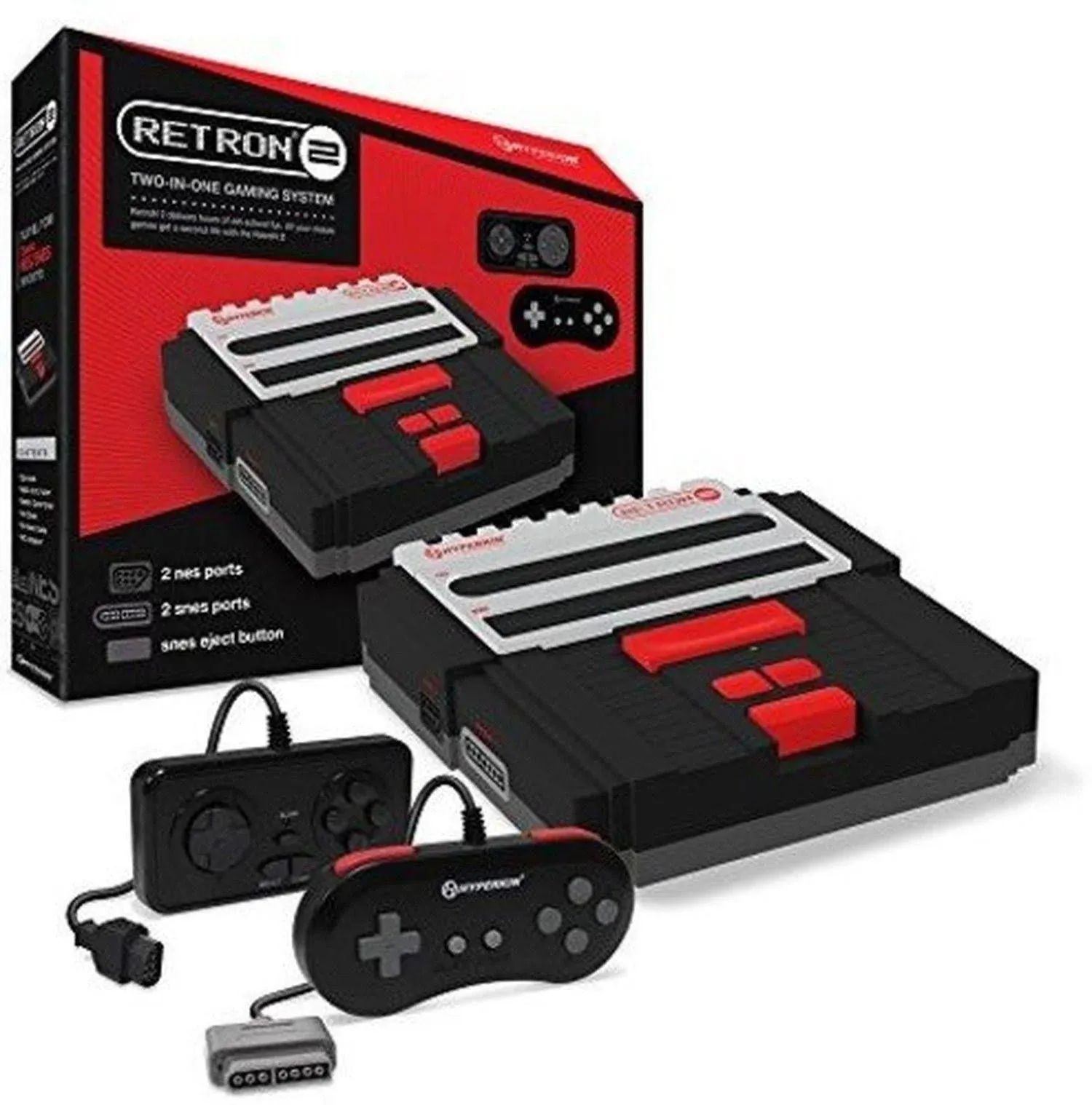 Hyperkin RetroN 2 Gaming Console for Super NES/ NES (Black)