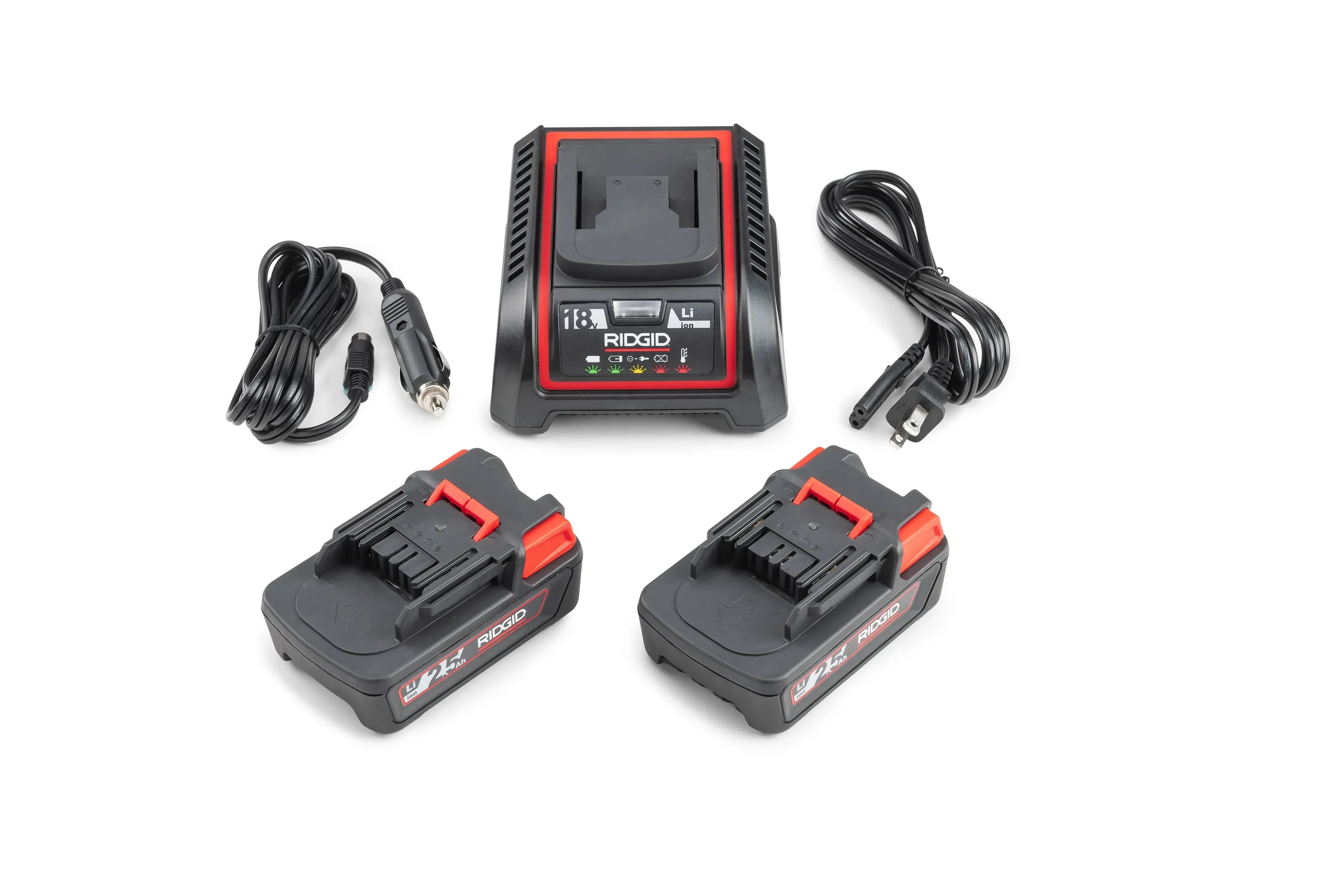 RIDGID 18V 2.5 Ah LI-Ion Batteries (X2) & Charger Set 66013