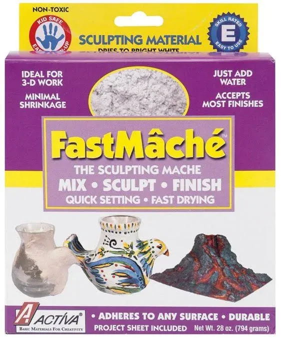 ACTIVA API600 Fast Mache Instant Paper Mache, 1.5 lbs., White