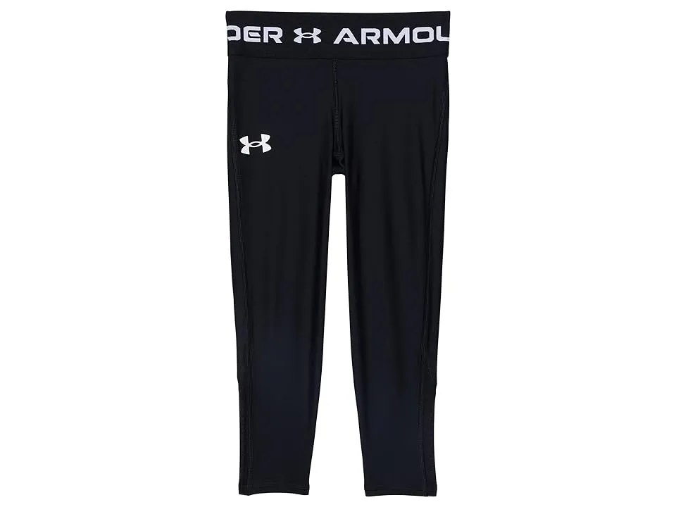 Under Armour Girls' Black/White Ankle Crop Leggings