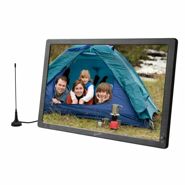 Supersonic SC-2812 12-inch Portable LED TV, Digital TV Tuner, FM Radio, HDMI & USB Inputs - 1280x800 Resolution, Rechargeable Battery, AV Jacks, Remote Control, AC/DC Operation