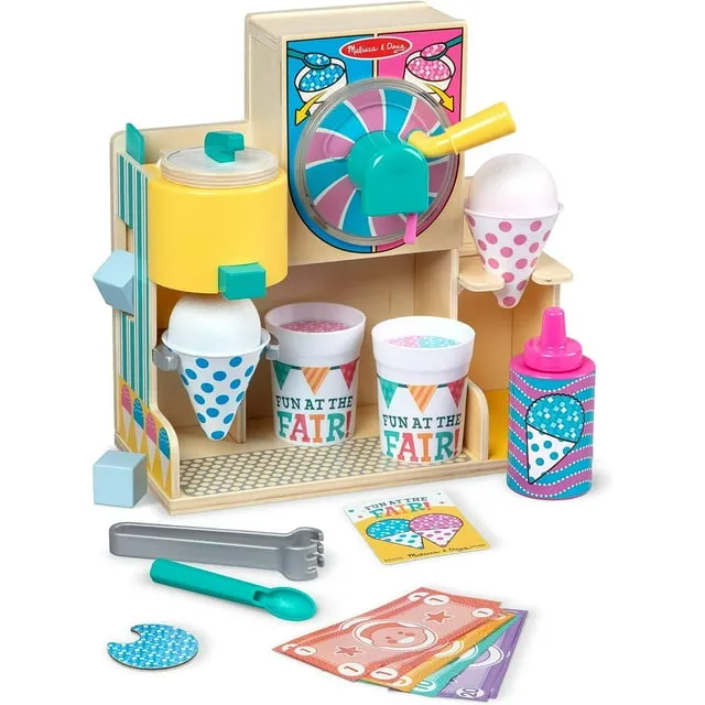 Melissa & Doug Fun at The Fair! Wooden Snow-Cone and Slushie Play Food Set