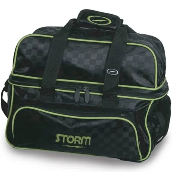 Storm 2 Ball Tote Bowling Bag with shoe pocket Black/Lime Trim