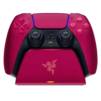 Razer Quick Charging Stand for PlayStation 5: Quick Charge - Curved Cradle Design - Matches PS5 DualSense Wireless Controller - One-Handed Navigation - USB Powered - Pink (Controller Sold Separately)