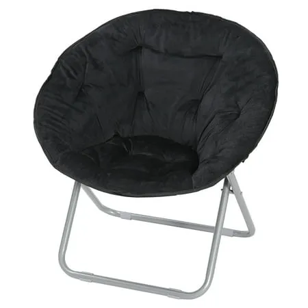 Moon Chair  Folding for Kids Teens Saucer Chair Black Game Room Home Chair 