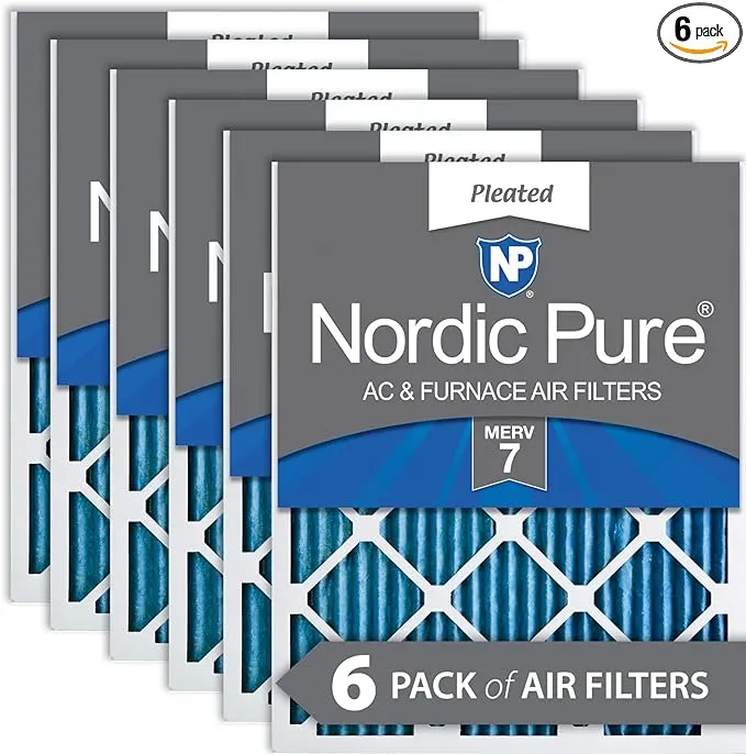 Nordic Pure Furnace Air Filters MERV Pleated Plus Carbon