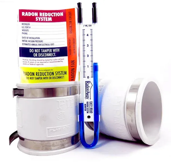 Radon Fan Install Kit - 3" X 3" - White