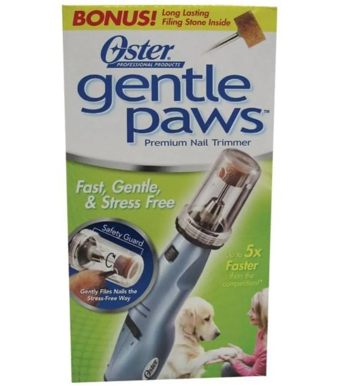 Oster Pet Gentle Paws Nail Grinder Premium 2 Speed Trimmer Dogs & Cats/Clippers