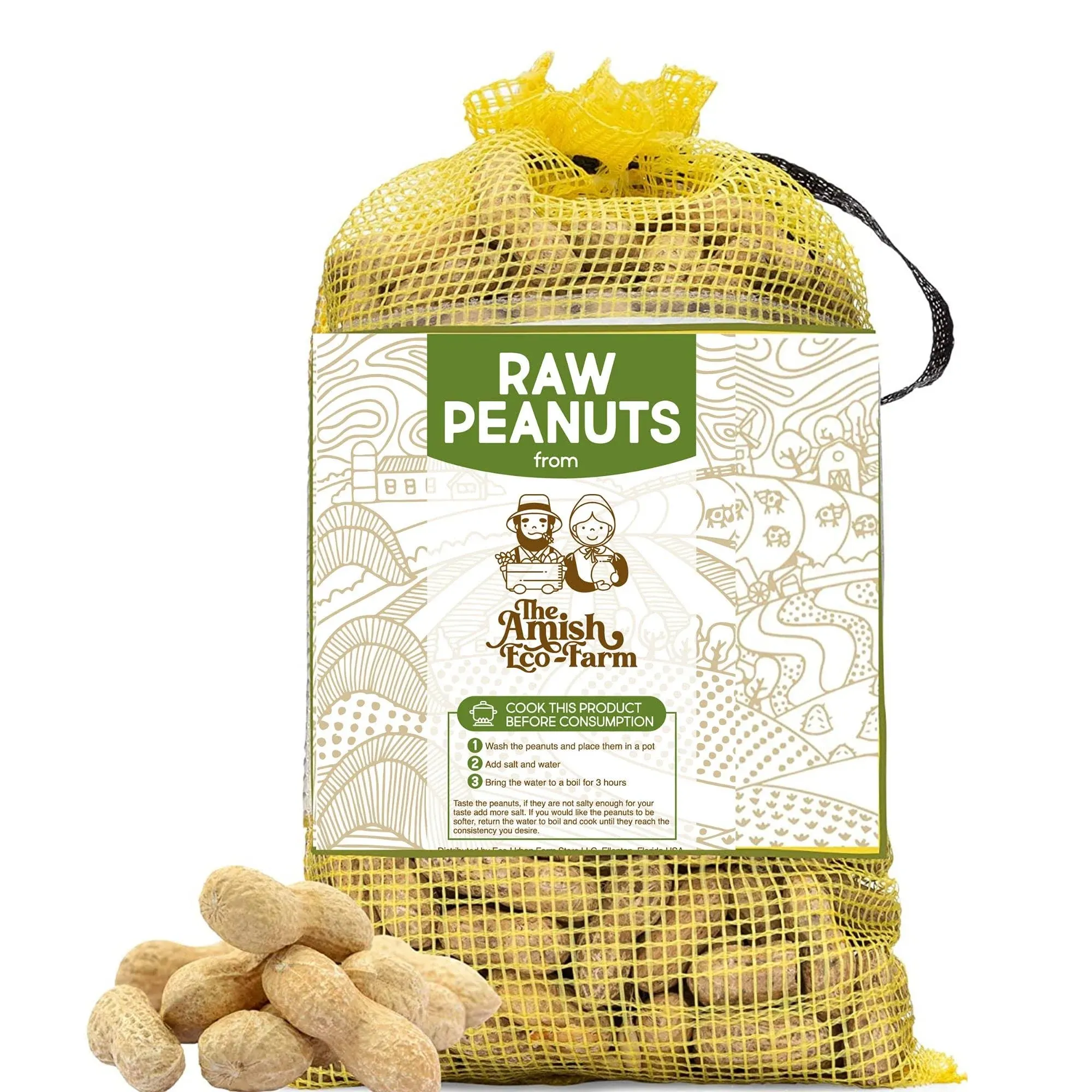 The Amish Eco-Farm Raw Peanuts in Shell