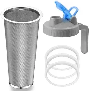 Cold Brew Coffee Maker, Coffee Strainer Stainless Steel Mesh Filter - 2 Quart...