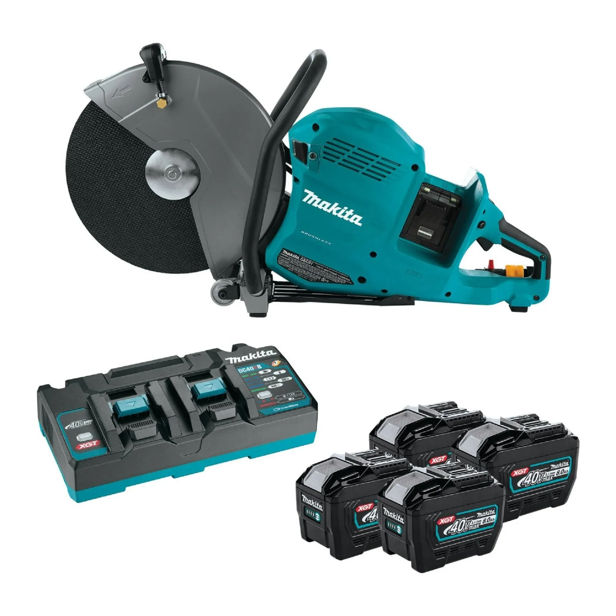 Makita 80V Max (40V Max X2) XGT Brushless Cordless 14 in. Power Cutter Kit (8.0Ah) GEC01PL